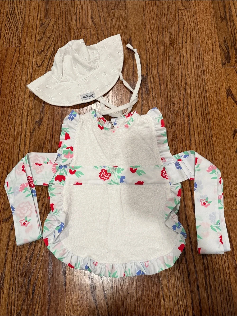 TBBC Beach Cover up (18-24m) and Flap Happy Beach Hat (S)